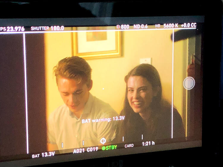 Behind the scenes, "Lucy and Whitney"